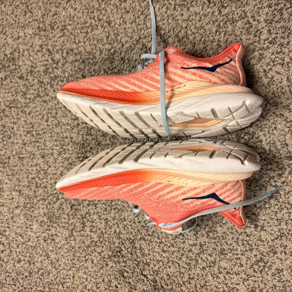 Hoka Mach 5 Running Shoes Womens 8 Orange Peach Blue Athletic Sneakers 1127894 - Picture 7 of 8